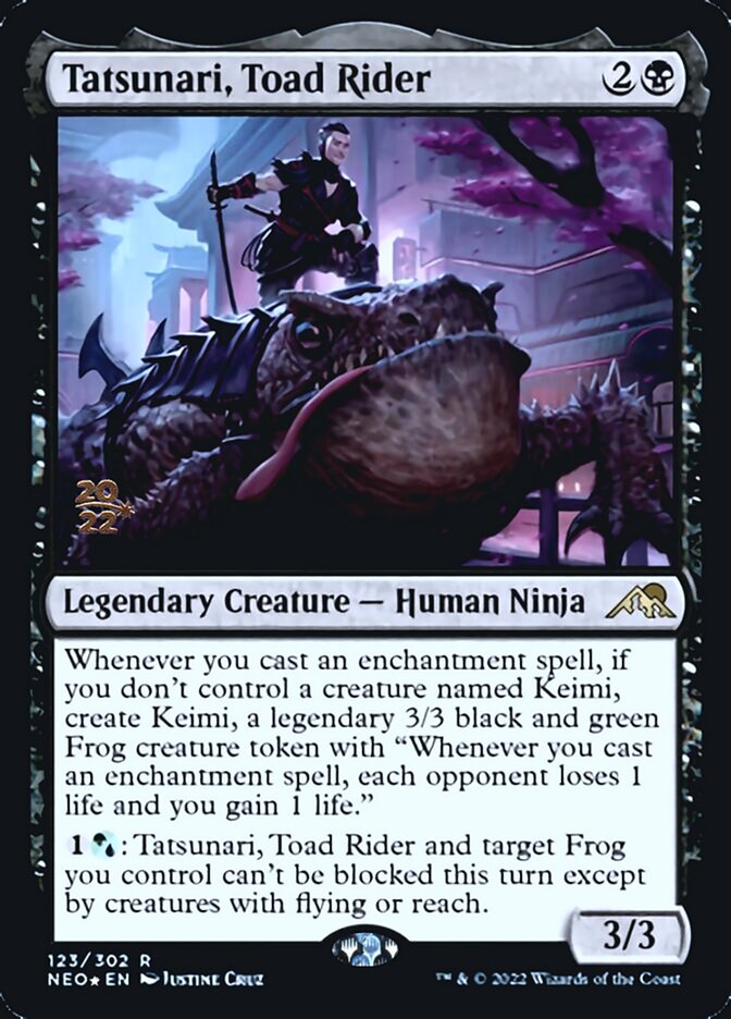 Tatsunari, Toad Rider [Kamigawa: Neon Dynasty Prerelease Promos] | Gaming Infinity