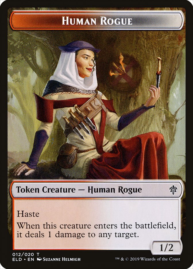 Human Rogue [Throne of Eldraine Tokens] | Gaming Infinity