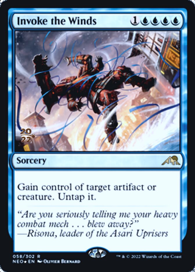 Invoke the Winds [Kamigawa: Neon Dynasty Prerelease Promos] | Gaming Infinity