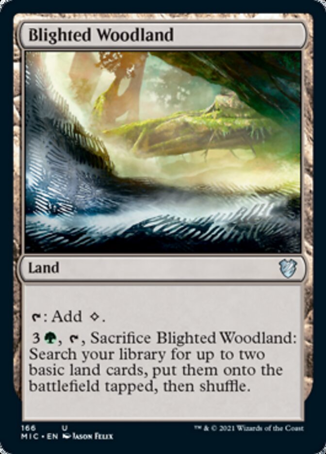 Blighted Woodland [Innistrad: Midnight Hunt Commander] | Gaming Infinity