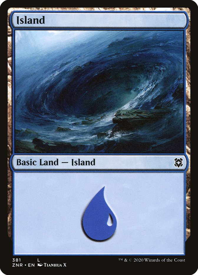 Island (381) [Zendikar Rising] | Gaming Infinity