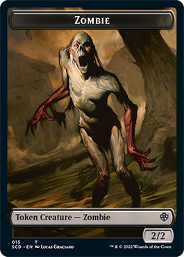 Zombie // Zombie Knight Double-Sided Token [Starter Commander Decks] | Gaming Infinity