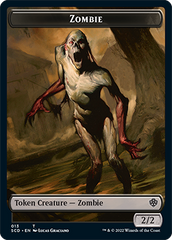 Zombie // Zombie Knight Double-Sided Token [Starter Commander Decks] | Gaming Infinity