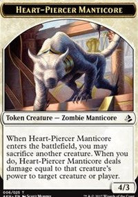 Heart-Piercer Manticore // Warrior Token [Amonkhet Tokens] | Gaming Infinity