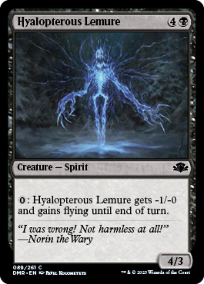 Hyalopterous Lemure [Dominaria Remastered] | Gaming Infinity