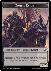 Zombie Knight // Human (6) Double-Sided Token [March of the Machine Commander Tokens] | Gaming Infinity