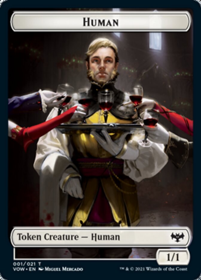 Human (001) // Human (010) Double-sided Token [Innistrad: Crimson Vow Tokens] | Gaming Infinity
