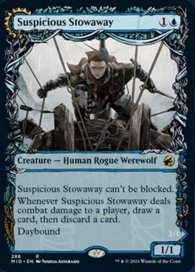 Suspicious Stowaway // Seafaring Werewolf (Showcase Equinox) [Innistrad: Midnight Hunt] | Gaming Infinity