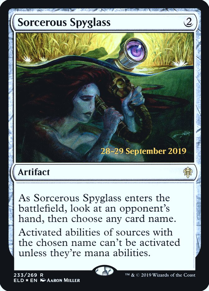 Sorcerous Spyglass  [Throne of Eldraine Prerelease Promos] | Gaming Infinity