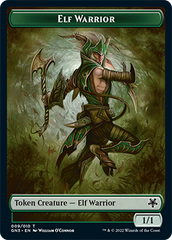 Dragon // Elf Warrior Double-Sided Token [Game Night: Free-for-All Tokens] | Gaming Infinity