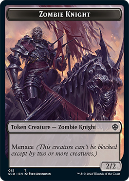 Zombie // Zombie Knight Double-Sided Token [Starter Commander Decks] | Gaming Infinity