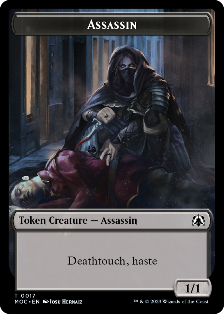 Assassin // Knight (10) Double-Sided Token [March of the Machine Commander Tokens] | Gaming Infinity