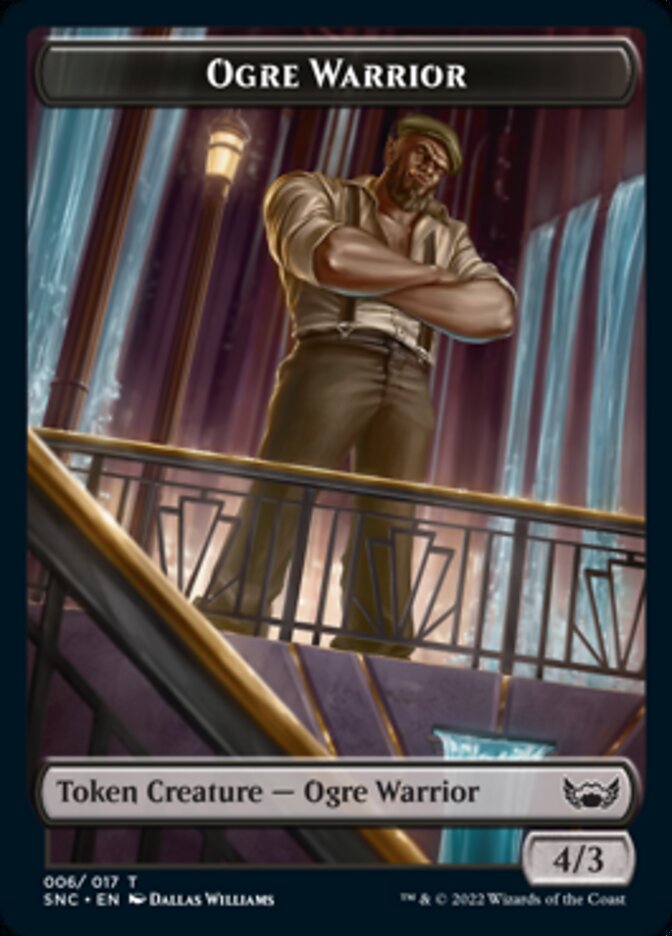 Ogre Warrior // Rhino Warrior Double-sided Token [Streets of New Capenna Tokens] | Gaming Infinity