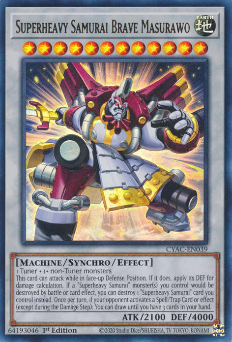 Superheavy Samurai Brave Masurawo [CYAC-EN039] Ultra Rare | Gaming Infinity
