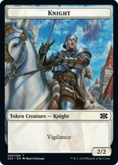 Cat Dragon // Knight Double-sided Token [Double Masters 2022 Tokens] | Gaming Infinity