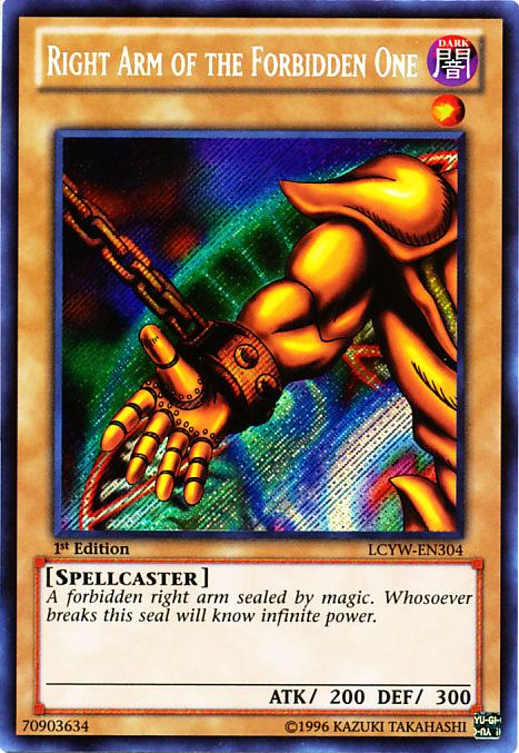 Right Arm of the Forbidden One [LCYW-EN304] Secret Rare | Gaming Infinity