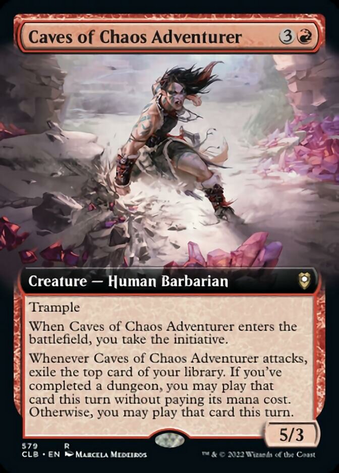 Caves of Chaos Adventurer (Extended Art) [Commander Legends: Battle for Baldur's Gate] | Gaming Infinity
