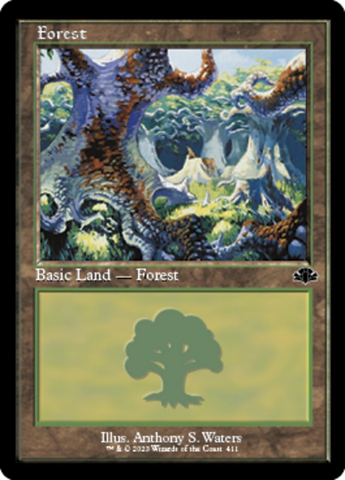 Forest (411) (Retro) [Dominaria Remastered] | Gaming Infinity