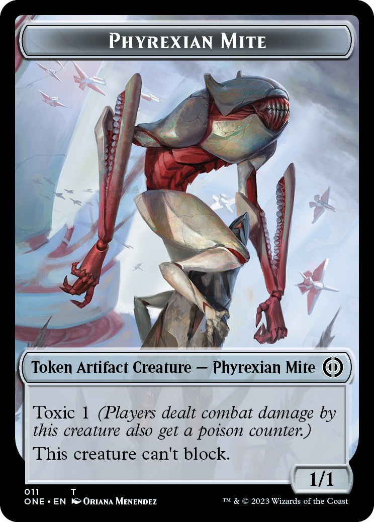 Phyrexian Mite // Phyrexian Insect Double-Sided Token [Phyrexia: All Will Be One Commander Tokens] | Gaming Infinity