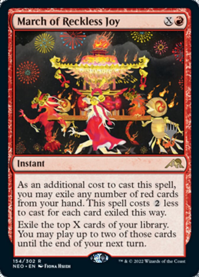 March of Reckless Joy (Promo Pack) [Kamigawa: Neon Dynasty Promos] | Gaming Infinity