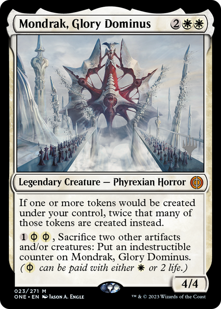 Mondrak, Glory Dominus (Promo Pack) [Phyrexia: All Will Be One Promos] | Gaming Infinity