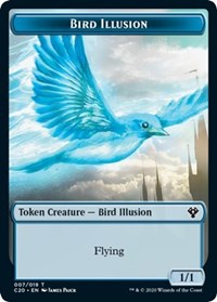 Bird Illusion // Beast (011) Double-sided Token [Commander 2020 Tokens] | Gaming Infinity