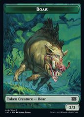 Boar // Monk Double-sided Token [Double Masters 2022 Tokens] | Gaming Infinity