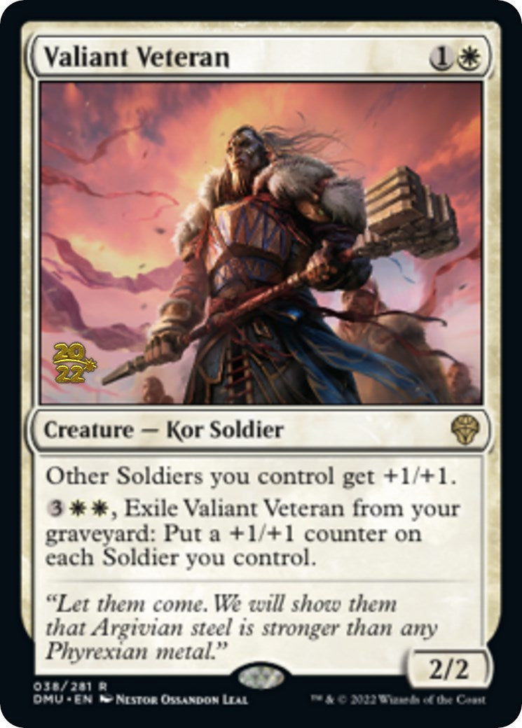 Valiant Veteran [Dominaria United Prerelease Promos] | Gaming Infinity