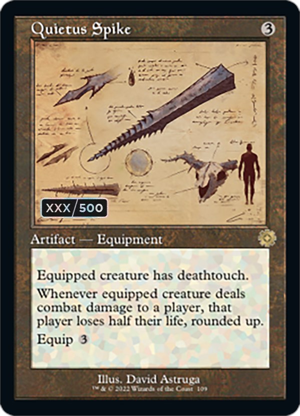 Quietus Spike (Retro Schematic) (Serial Numbered) [The Brothers' War Retro Artifacts] | Gaming Infinity