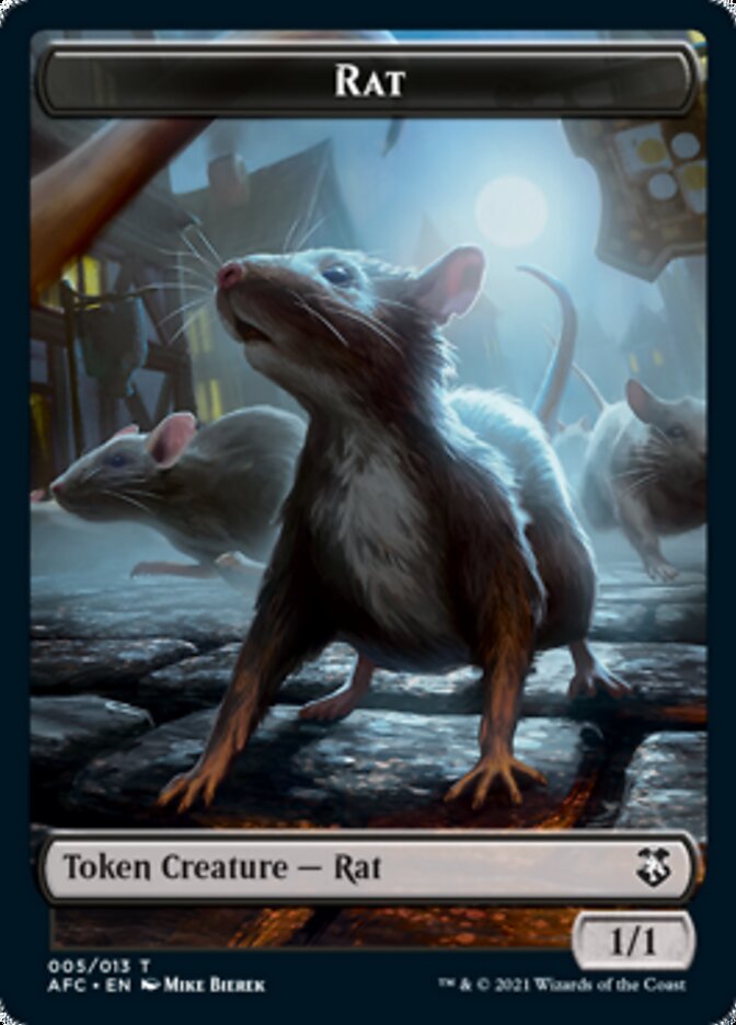 Rat // Zombie Double-sided Token [Dungeons & Dragons: Adventures in the Forgotten Realms Commander Tokens] | Gaming Infinity