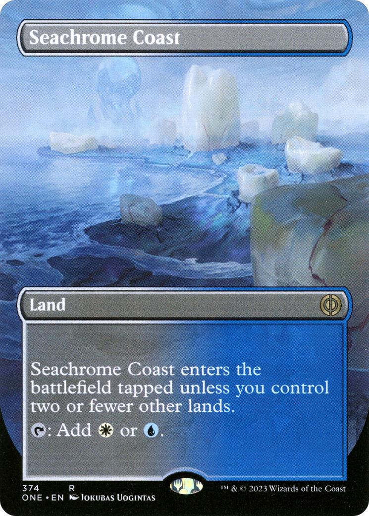 Seachrome Coast (Borderless Alternate Art) [Phyrexia: All Will Be One] | Gaming Infinity