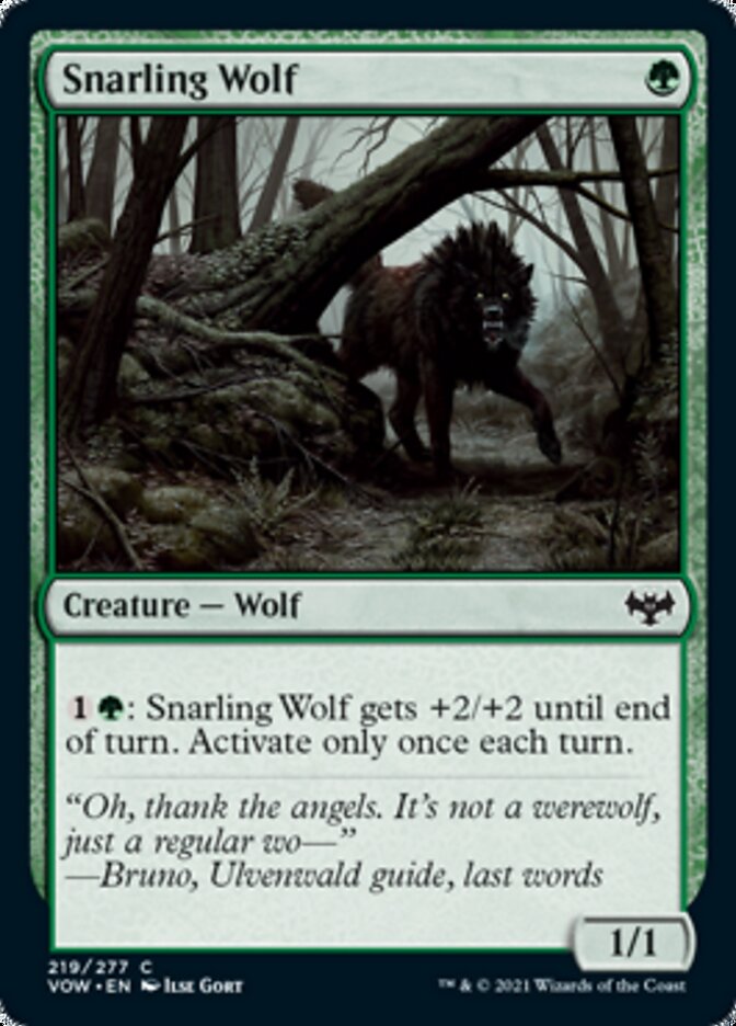 Snarling Wolf [Innistrad: Crimson Vow] | Gaming Infinity