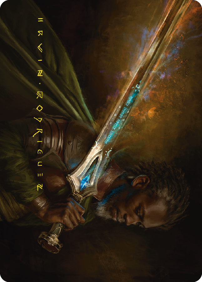 Anduril, Flame of the West Art Card (Gold-Stamped Signature) [The Lord of the Rings: Tales of Middle-earth Art Series] | Gaming Infinity