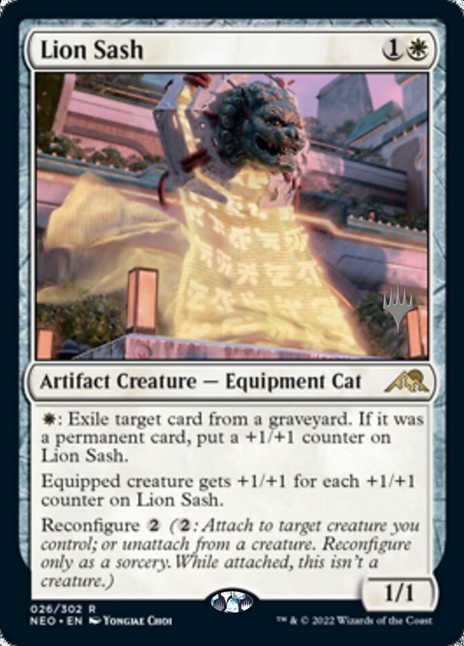 Lion Sash (Promo Pack) [Kamigawa: Neon Dynasty Promos] | Gaming Infinity