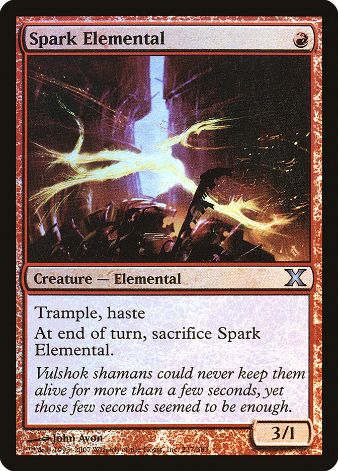 Spark Elemental (Premium Foil) [Tenth Edition] | Gaming Infinity