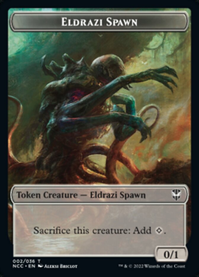 Eldrazi Spawn // Human Double-sided Token [Streets of New Capenna Commander Tokens] | Gaming Infinity