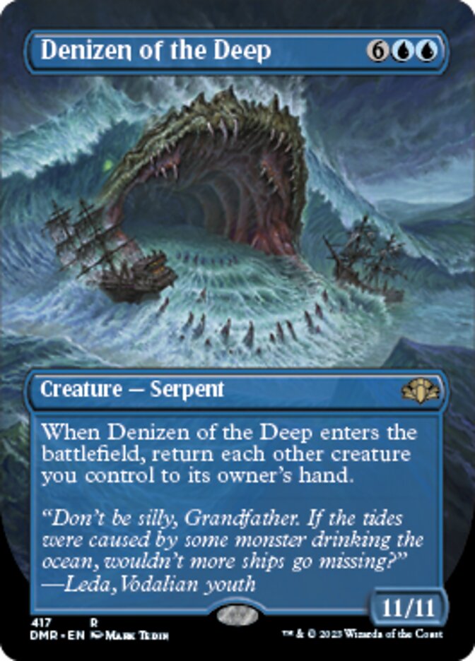 Denizen of the Deep (Borderless Alternate Art) [Dominaria Remastered] | Gaming Infinity