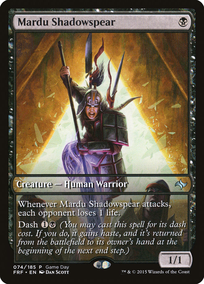 Mardu Shadowspear (Game Day) [Fate Reforged Promos] | Gaming Infinity