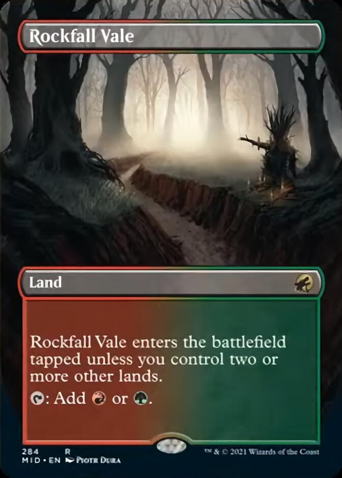 Rockfall Vale (Borderless) [Innistrad: Midnight Hunt] | Gaming Infinity