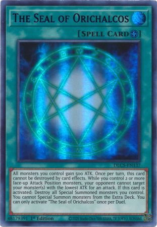 The Seal of Orichalcos (Blue) [DLCS-EN137] Ultra Rare | Gaming Infinity