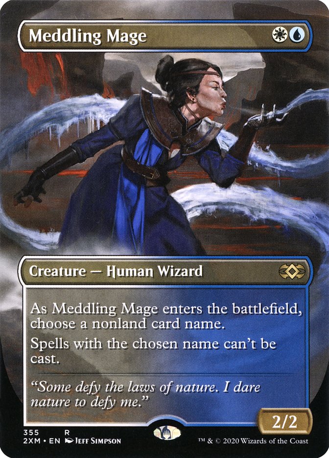 Meddling Mage (Borderless) [Double Masters] | Gaming Infinity