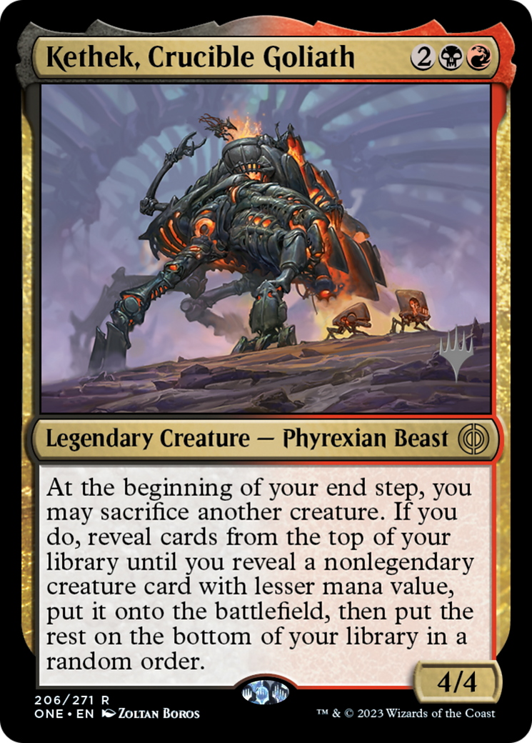 Kethek, Crucible Goliath (Promo Pack) [Phyrexia: All Will Be One Promos] | Gaming Infinity