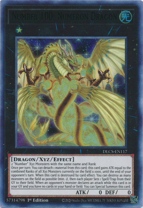 Number 100: Numeron Dragon (Green) [DLCS-EN117] Ultra Rare | Gaming Infinity