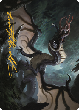 Brainstealer Dragon Art Card (Gold-Stamped Signature) [Commander Legends: Battle for Baldur's Gate Art Series] | Gaming Infinity