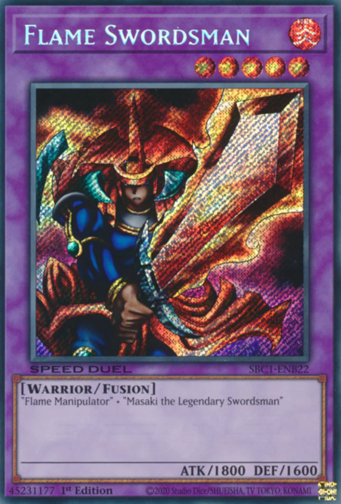 Flame Swordsman [SBC1-ENB22] Secret Rare | Gaming Infinity