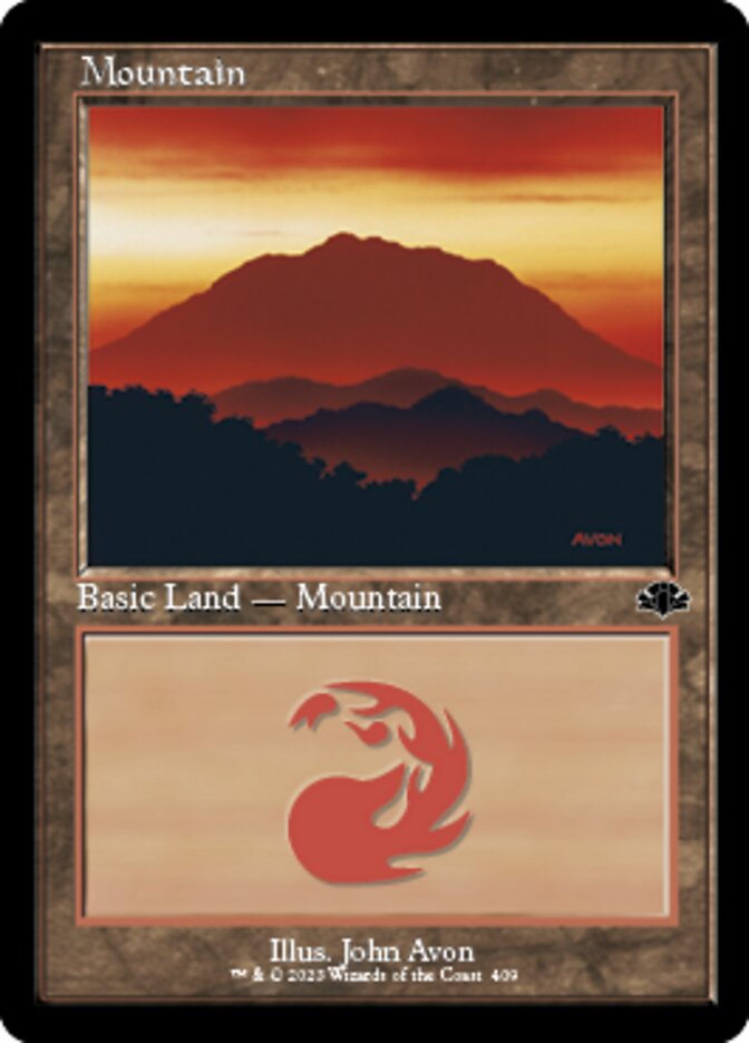 Mountain (409) (Retro) [Dominaria Remastered] | Gaming Infinity