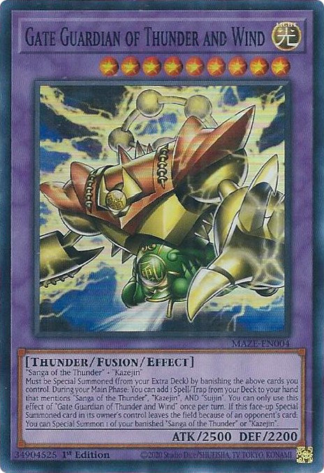 Gate Guardian of Thunder and Wind [MAZE-EN004] Super Rare | Gaming Infinity