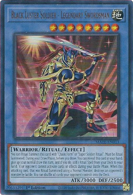 Black Luster Soldier - Legendary Swordsman [MAZE-EN011] Ultra Rare | Gaming Infinity