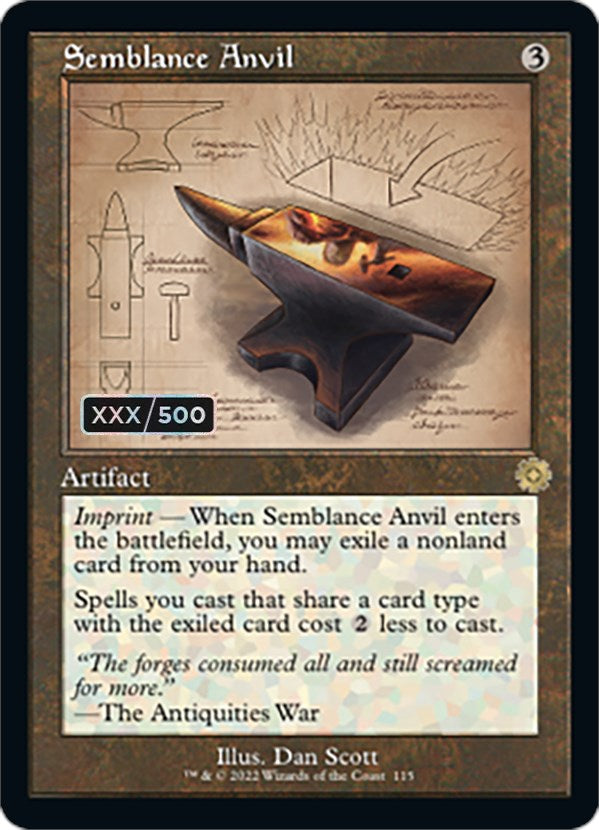 Semblance Anvil (Retro Schematic) (Serial Numbered) [The Brothers' War Retro Artifacts] | Gaming Infinity