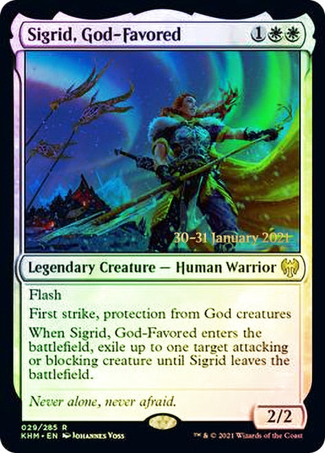 Sigrid, God-Favored  [Kaldheim Prerelease Promos] | Gaming Infinity